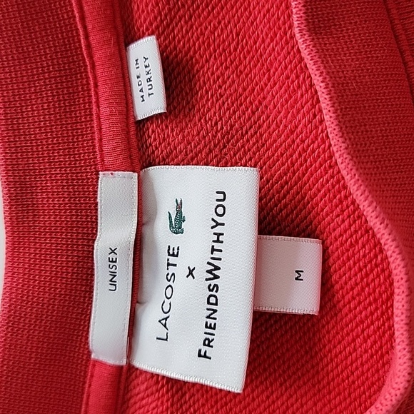 Lacoste X FriendsWithYou Sweatshirt Pullover Unisex Longsleeve Red Cloud Croc M - Picture 10 of 14